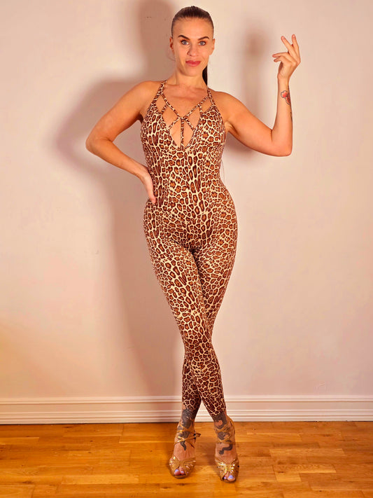 Bodysuit elegant leopard
